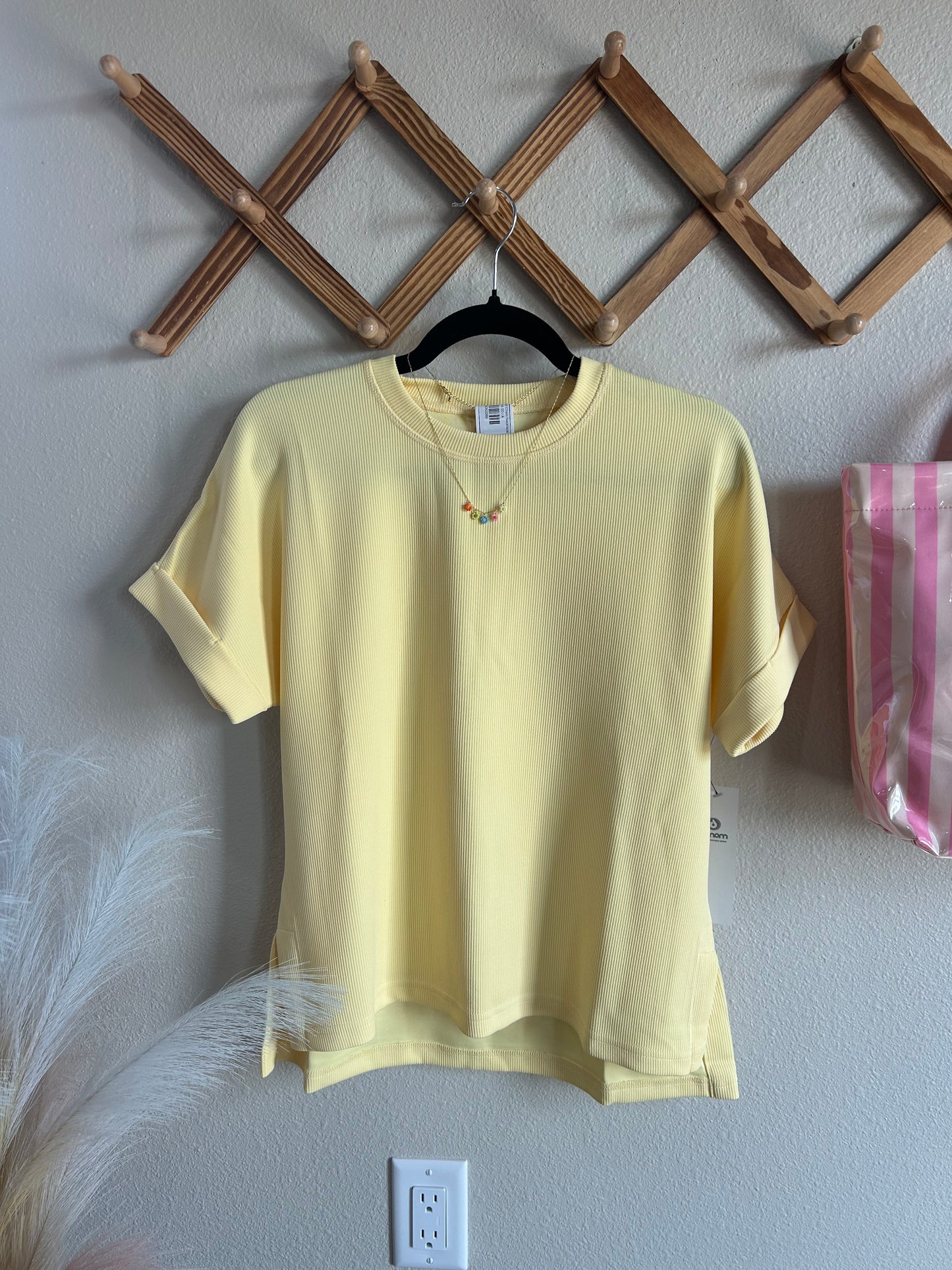 Luxe Sand Wash Rib Lounge Tee
