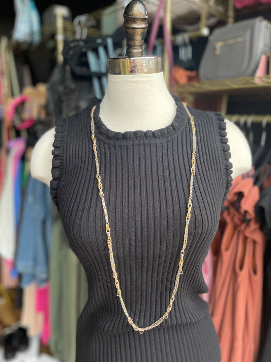 Silver and Gold Chain Necklace