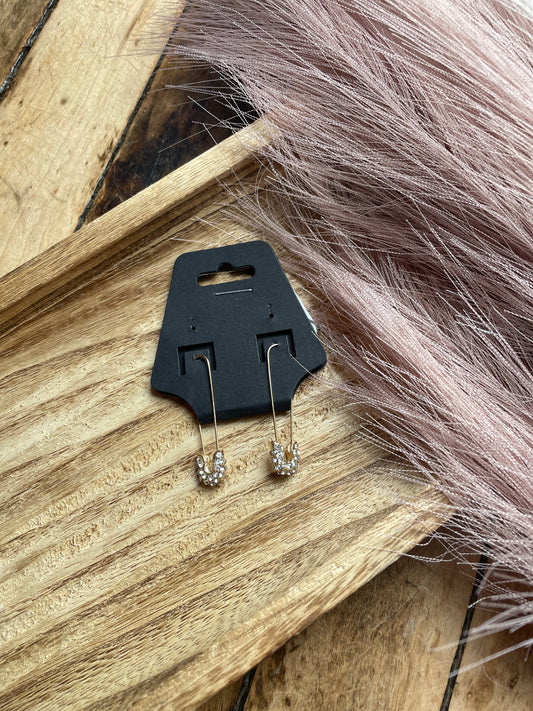 Safety Pin Sparkle Dangle
