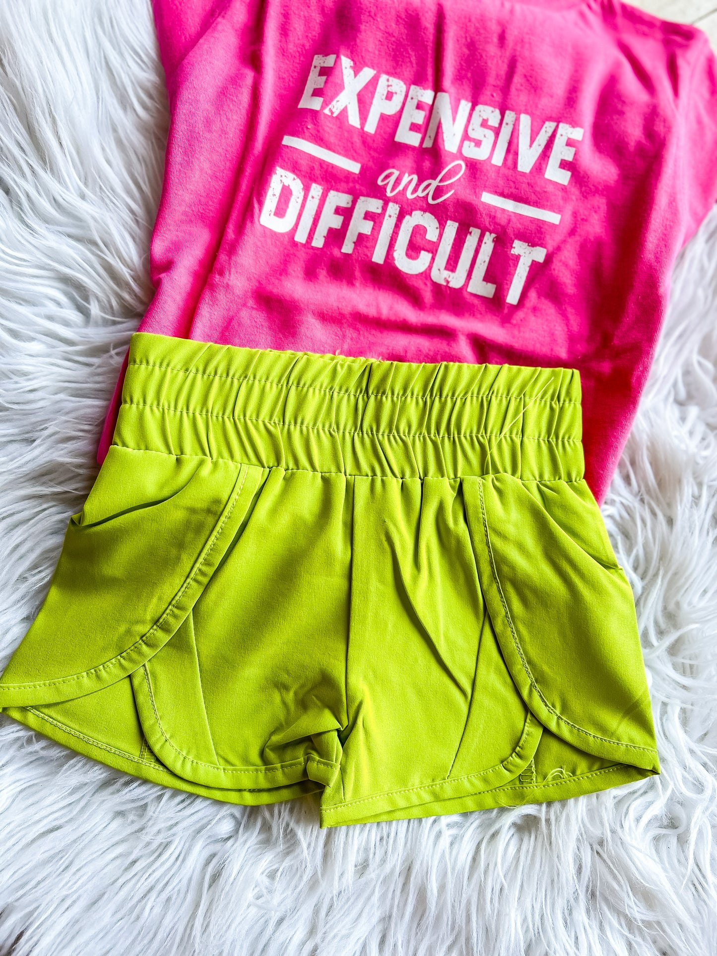 The Vibe- Kid's High Waisted Windbreaker Shorts