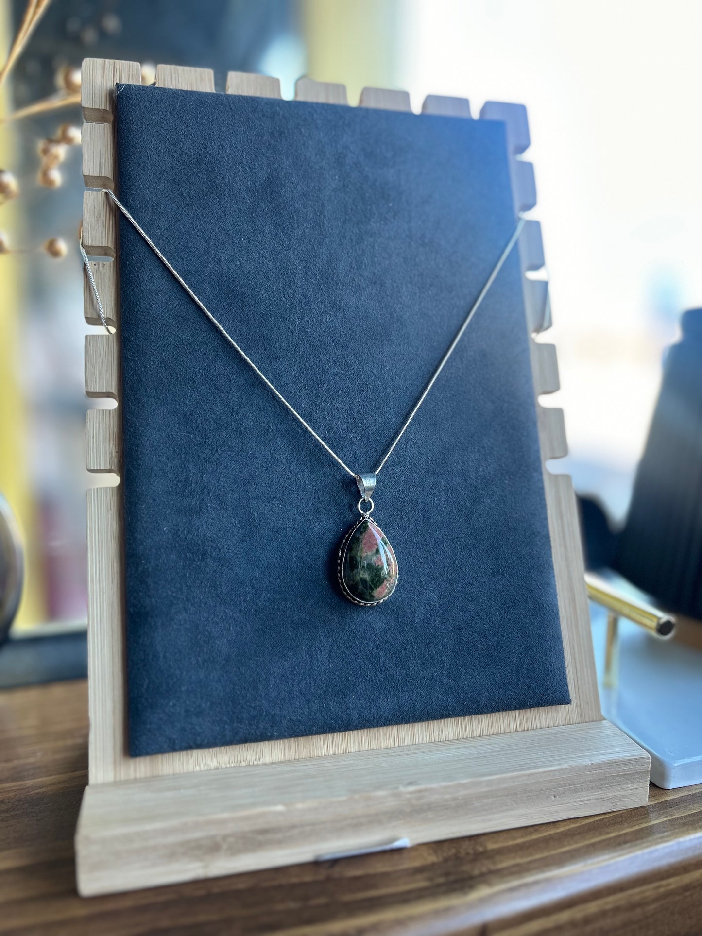 Jasper Pendant Necklace