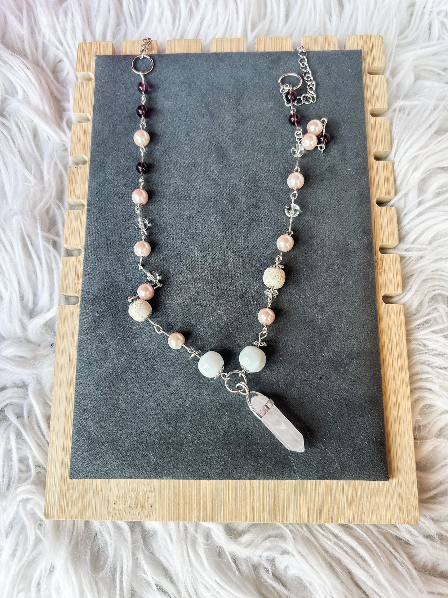 Multi Stone Long Necklace