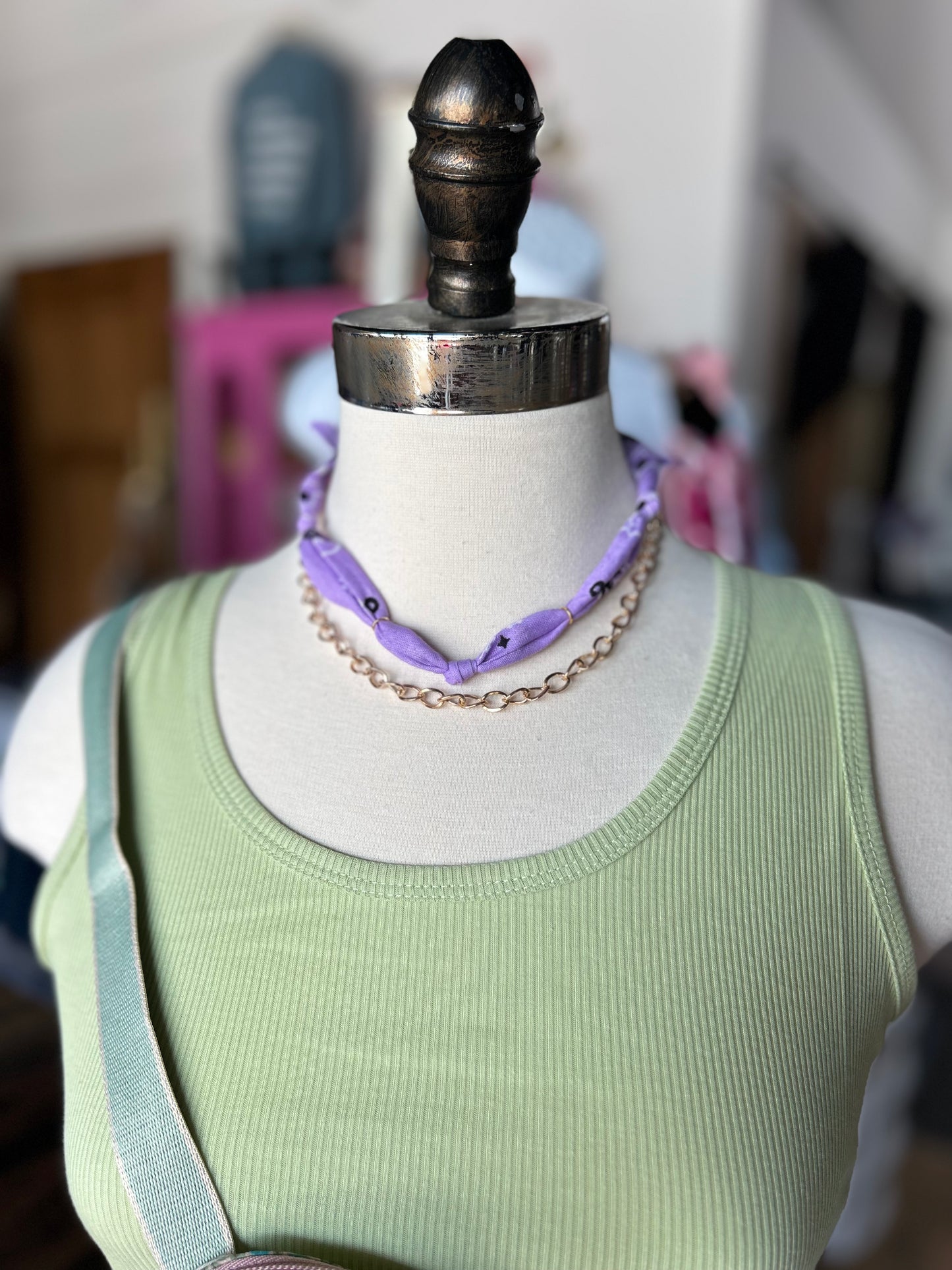 Neon Bandanna Necklace
