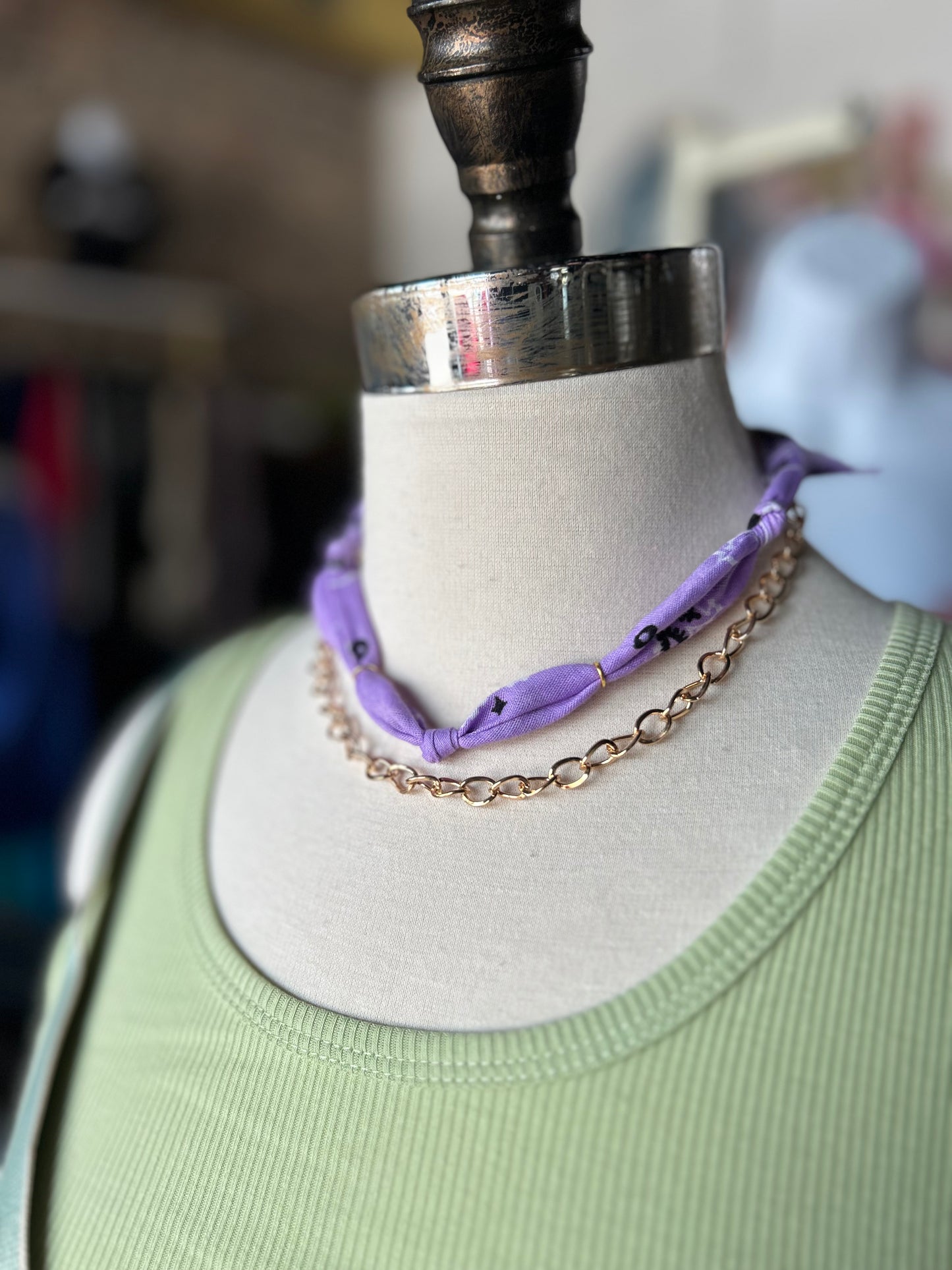 Neon Bandanna Necklace