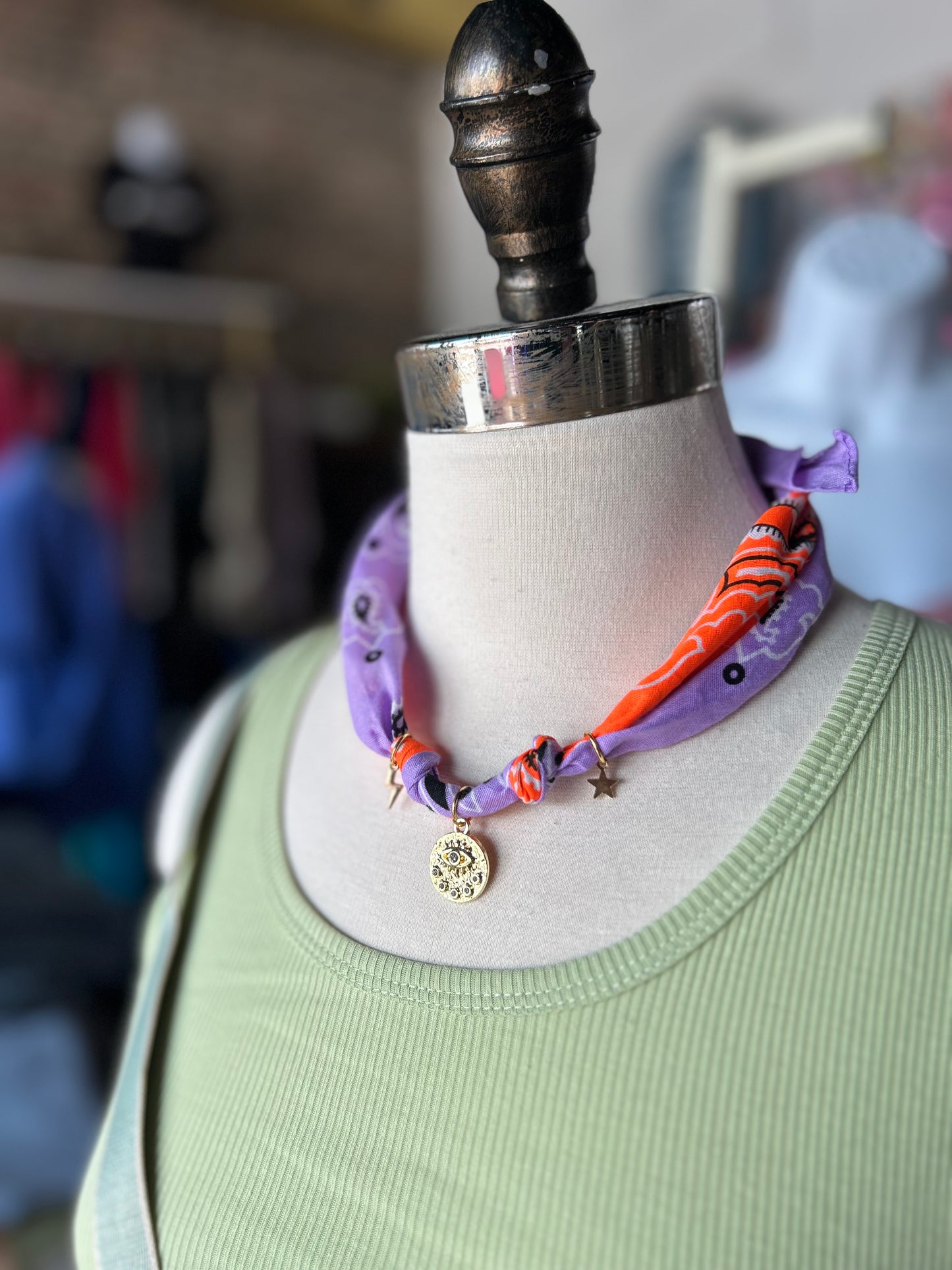 Neon Bandanna Necklace