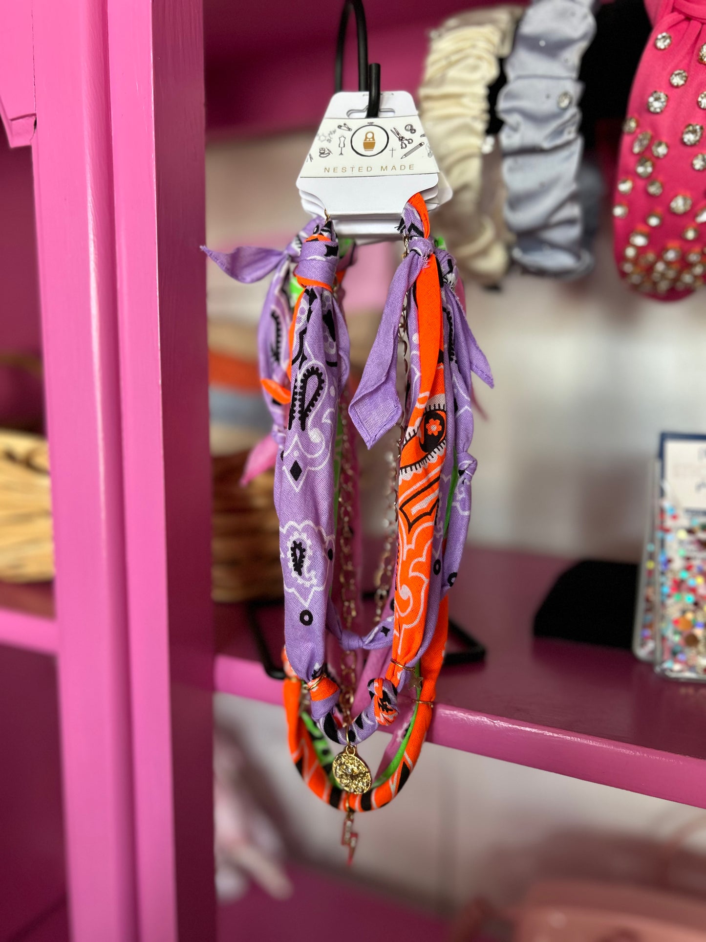 Neon Bandanna Necklace