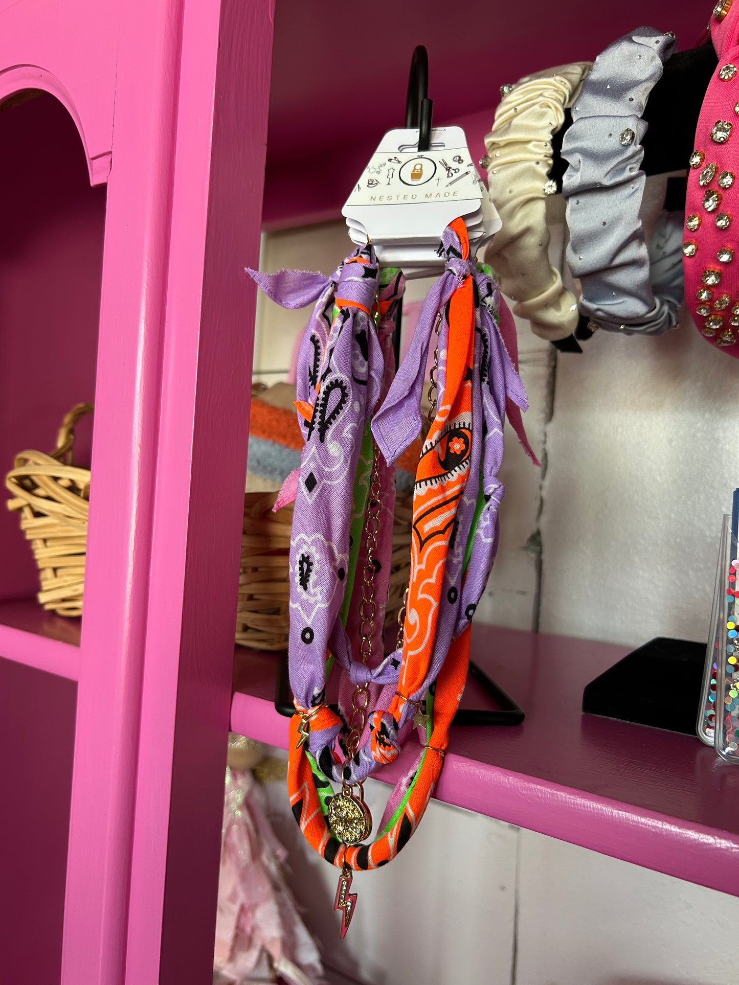 Neon Bandanna Necklace