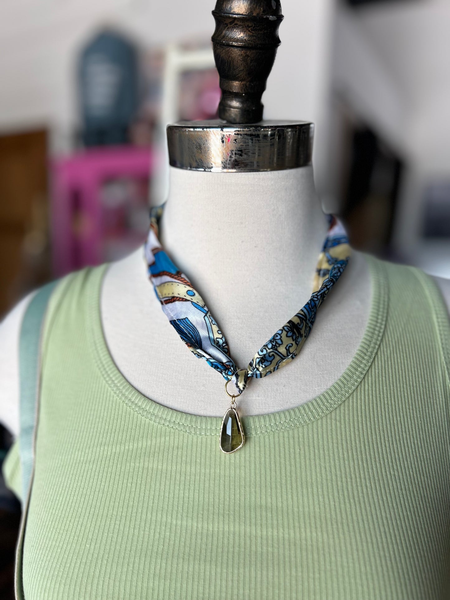 Silk Scarf Necklace