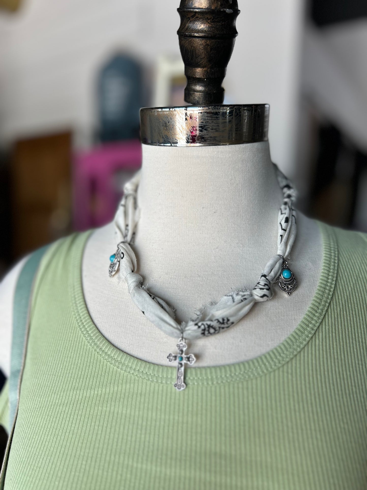 Bandanna Charm Necklace