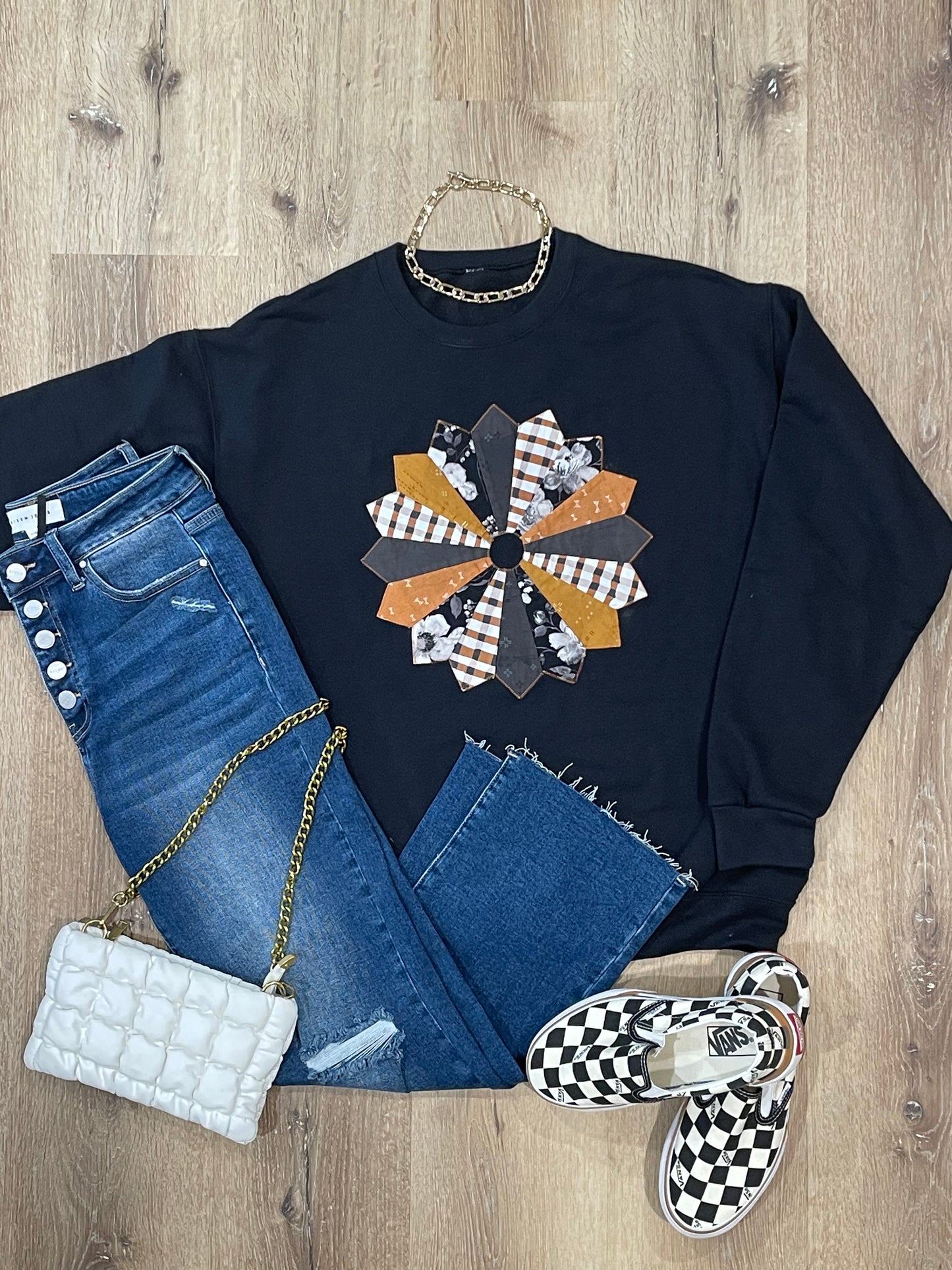 Quilted Crewneck $39.95