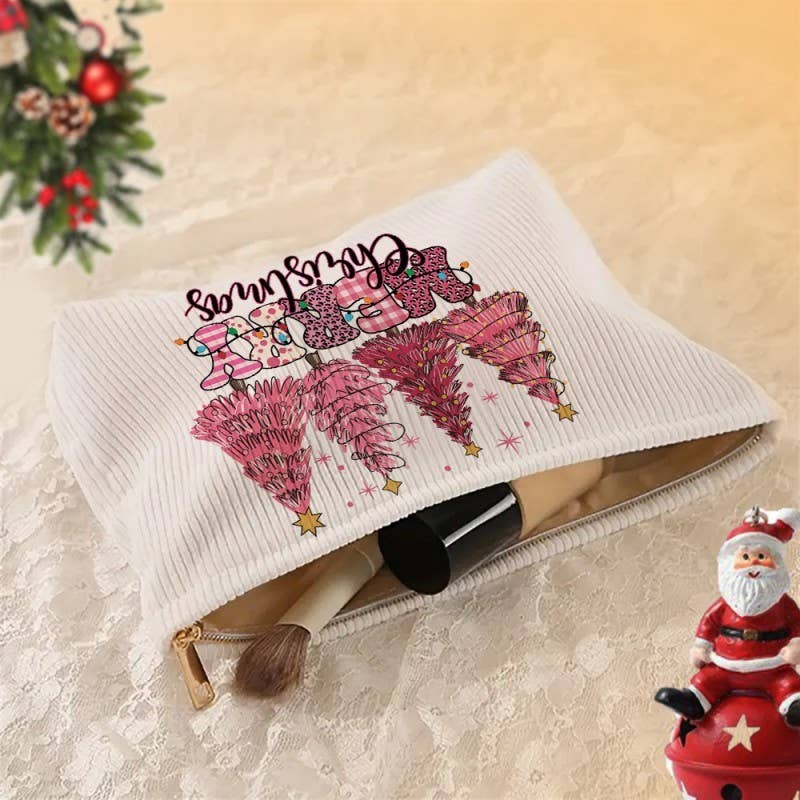 TRAVEL CHRISTMAS COSMETIC MAKEUP POUCH BAG