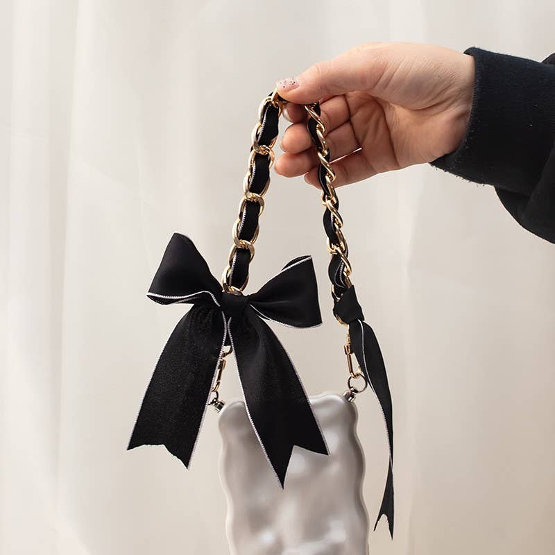 SILKY BOW PURSE BAG CHARM KEYCHAIN
