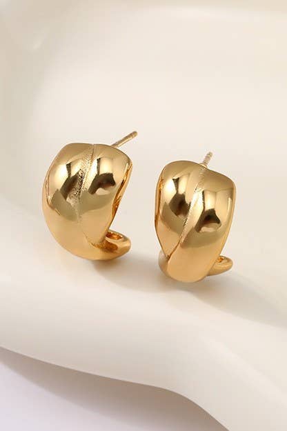 18K STAINLESS STEEL TARNISH FREE HUGGIE EARRINGS