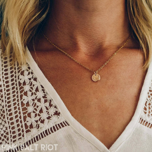 Pink Salt Riot - Trust My Darling Gold Necklace