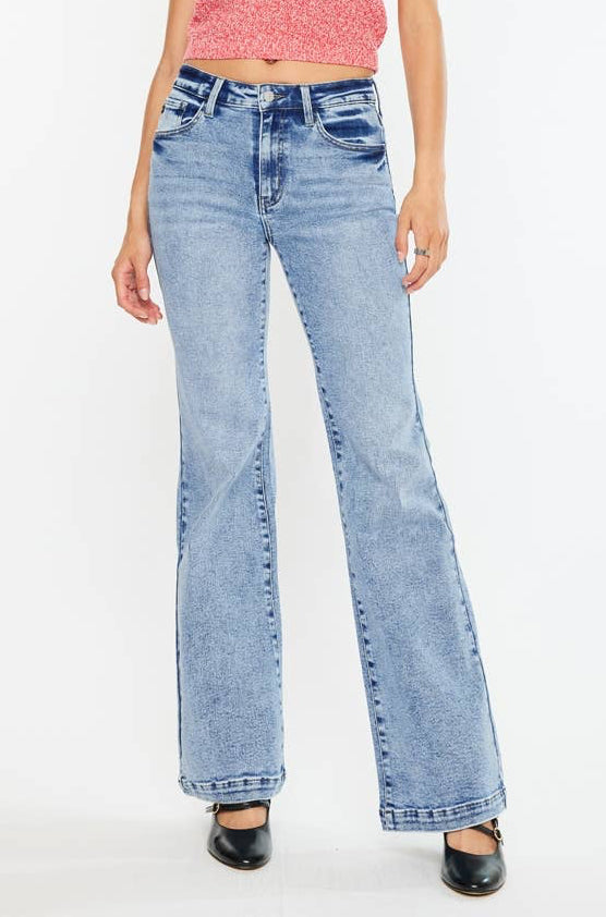 OPEN PACK HIGH RISE WIDE LEG FLARE JEANS