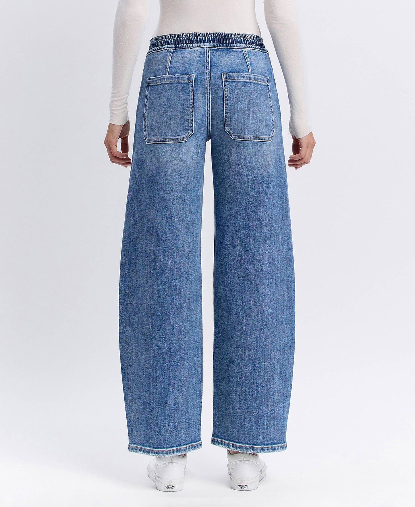 VERVET Elastic Waist Barrel JeanS