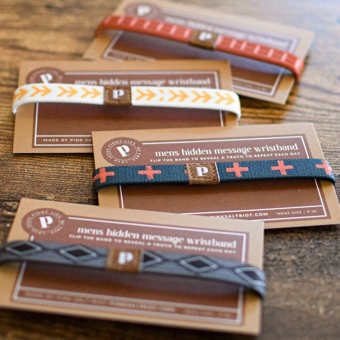 Pink Salt Riot - Life is About God Black Elastic Men's Wristband