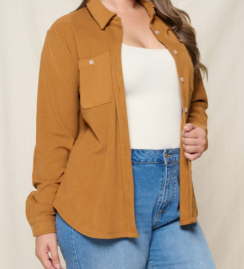 BRUSHED BUTTON DOWN SHIRT