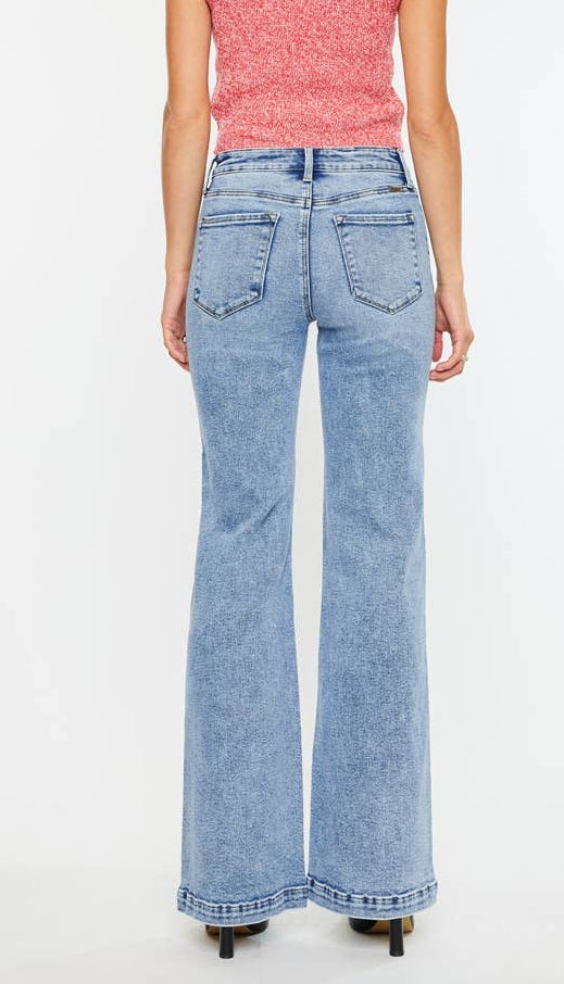 OPEN PACK HIGH RISE WIDE LEG FLARE JEANS