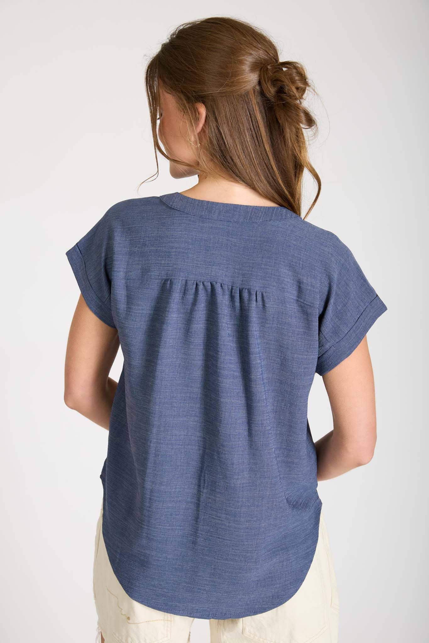 Cuffed Sleeve Button Down