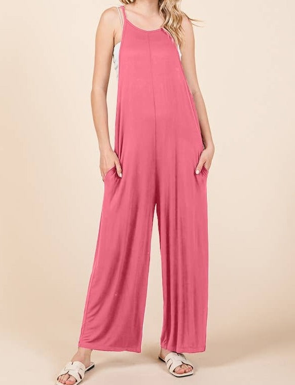 Relax Fit Wide Leg Jumpsuit