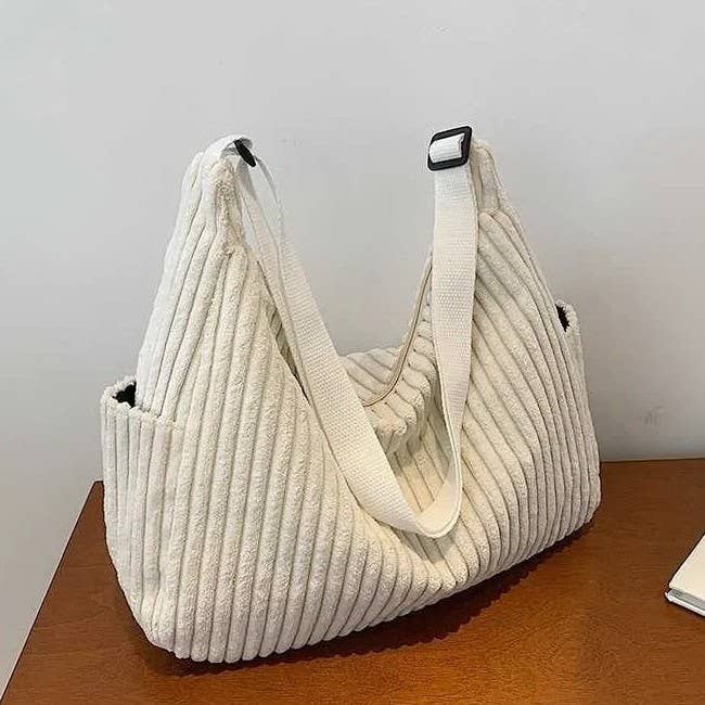 Corduroy casual Quilted Shoulder Tote Bag