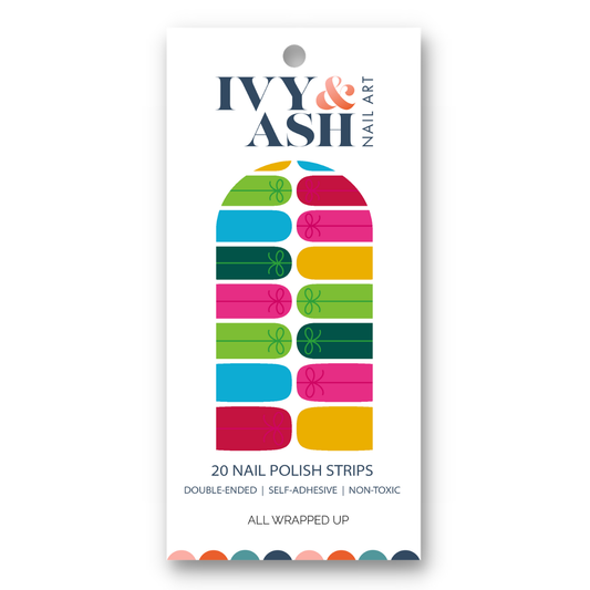 Ivy & Ash - All Wrapped Up | Colorful Glitter Christmas Gifts Nail Wraps