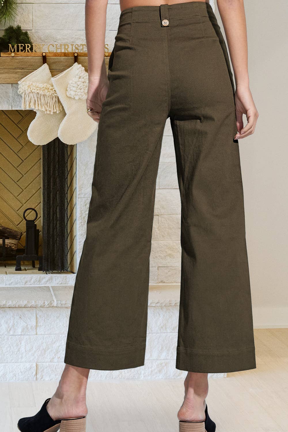 Soft Washed  High Rise Wide Leg Pants