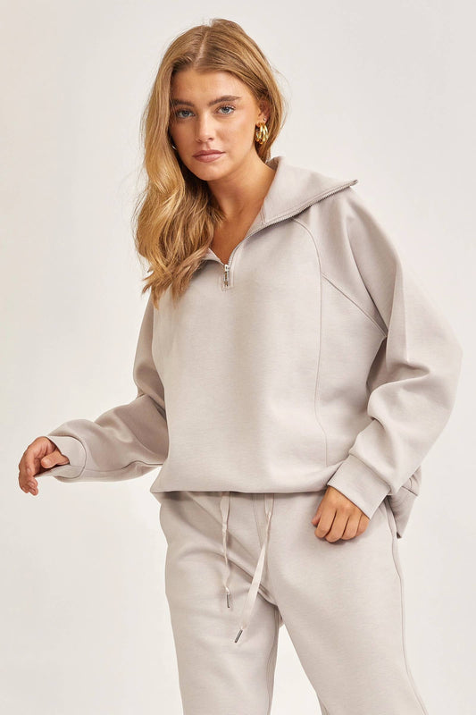 Quarter Zip Pullover + Jogger Modal Travel Set