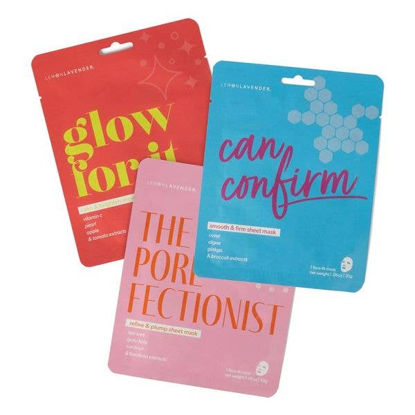 Lemon Lavender Sheet Dreams Face Masks Assortment