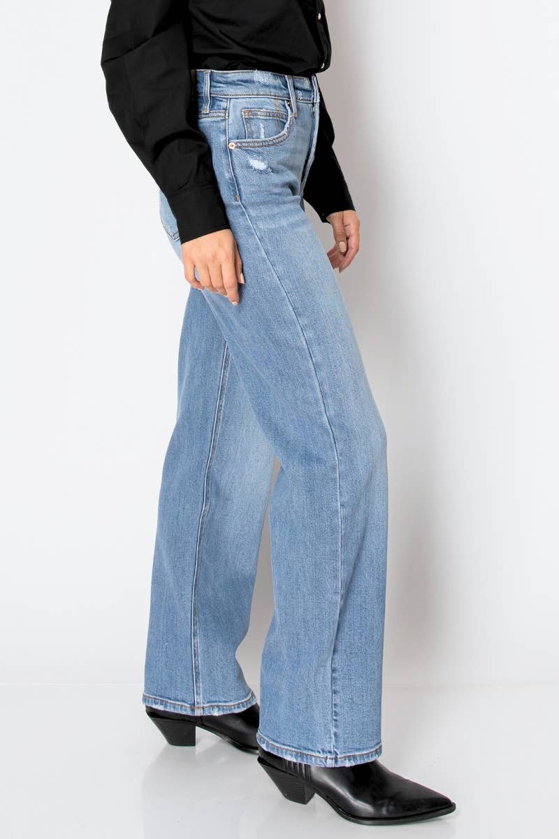 TUMMY CONTROL HIGH RISE STRAIGHT JEANS