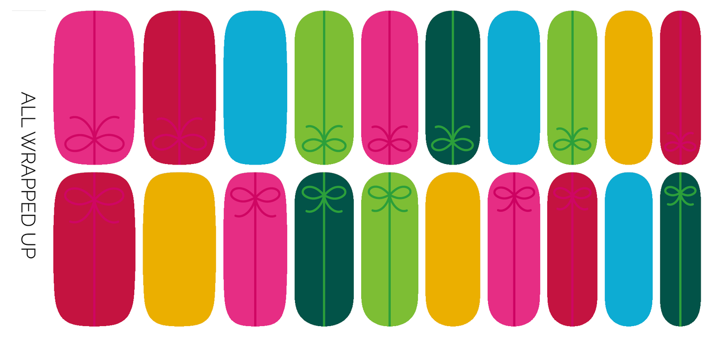 Ivy & Ash - All Wrapped Up | Colorful Glitter Christmas Gifts Nail Wraps