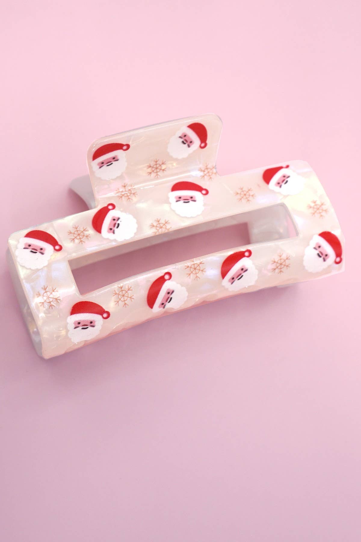 CHRISTMAS TREE SANTA HOLIDAY HAIR CLAW