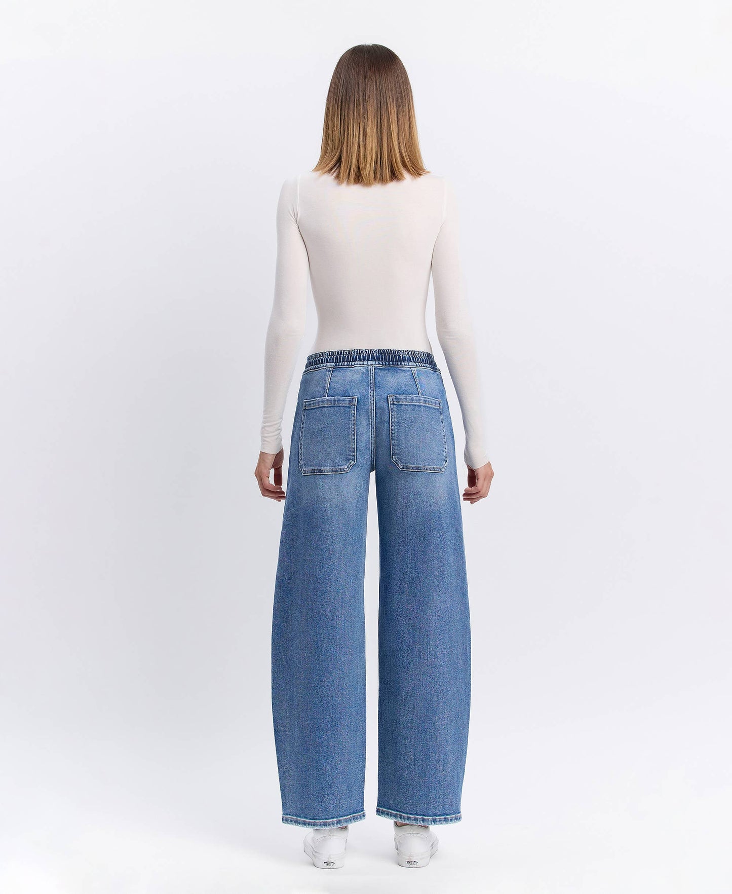 VERVET Elastic Waist Barrel JeanS
