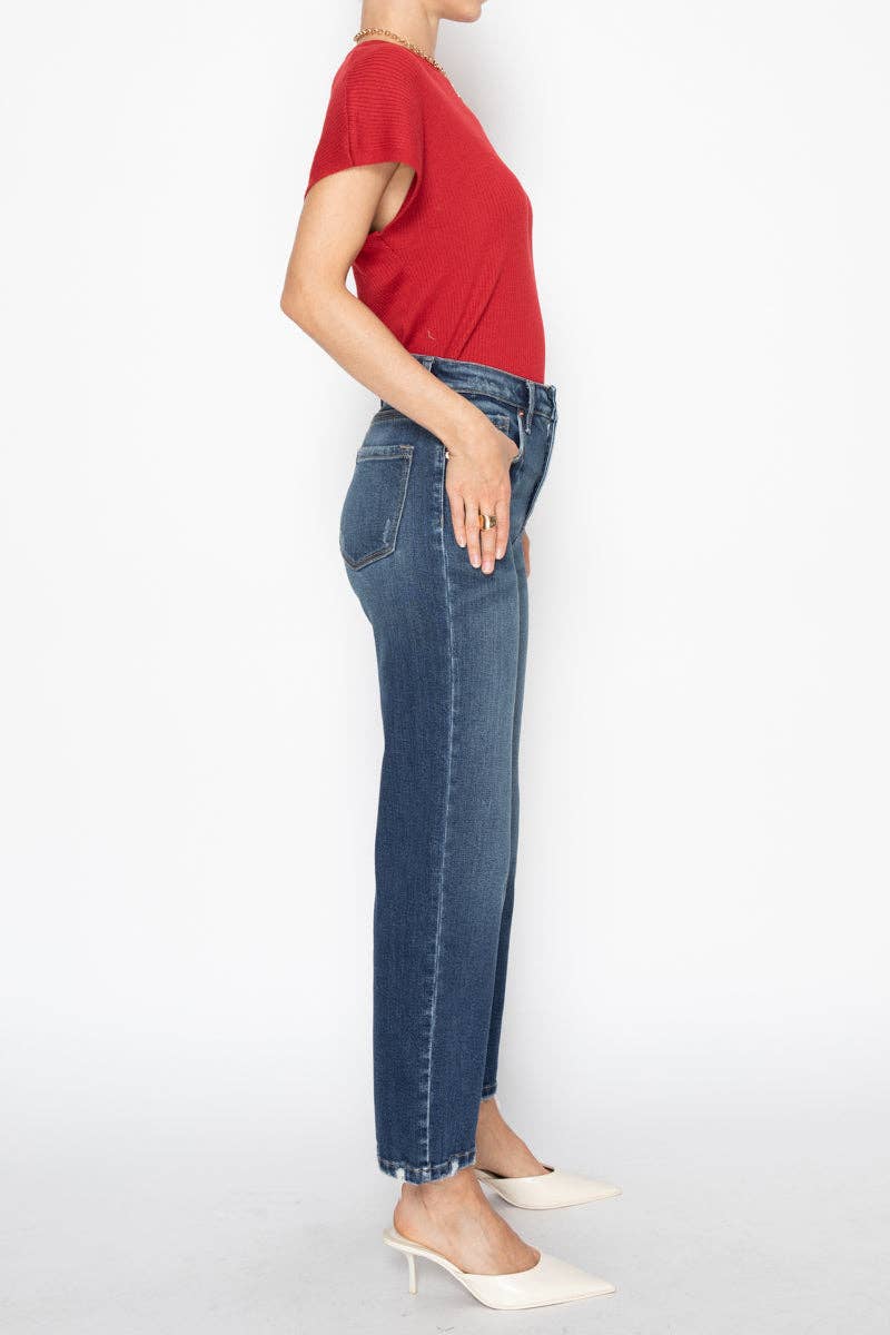TUMMY CONTROL HIGH RISE STRAIGHT JEANS
