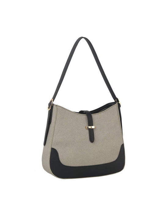 Classic two tone daily  hobo shoulder bag