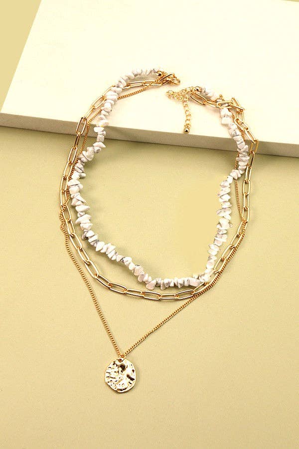 NATURAL STONE LAYER NECKLACE |