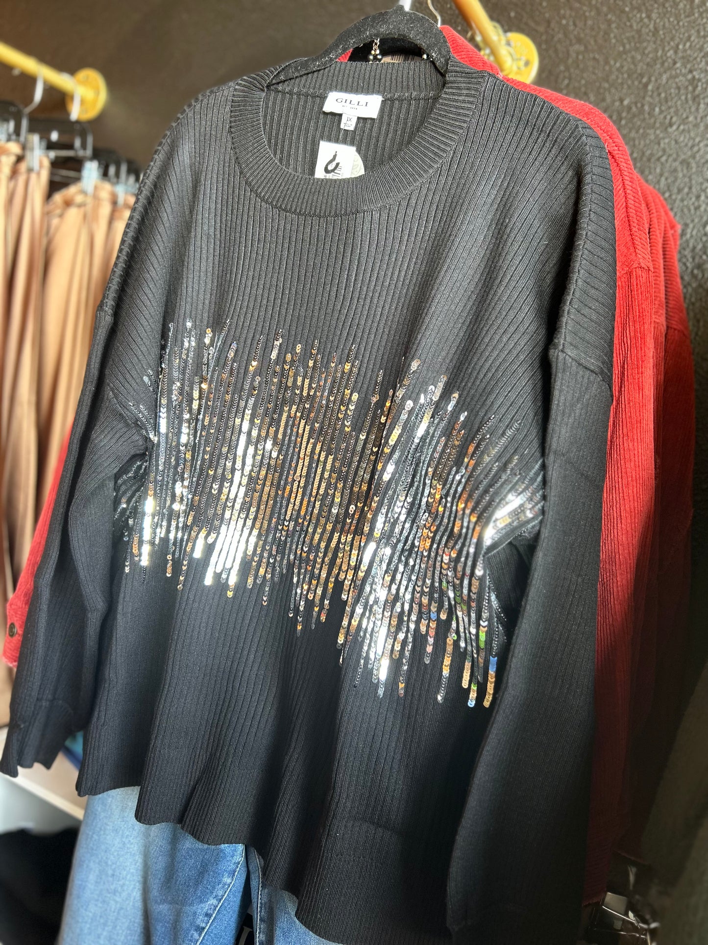 Sequin Pullover Sweater