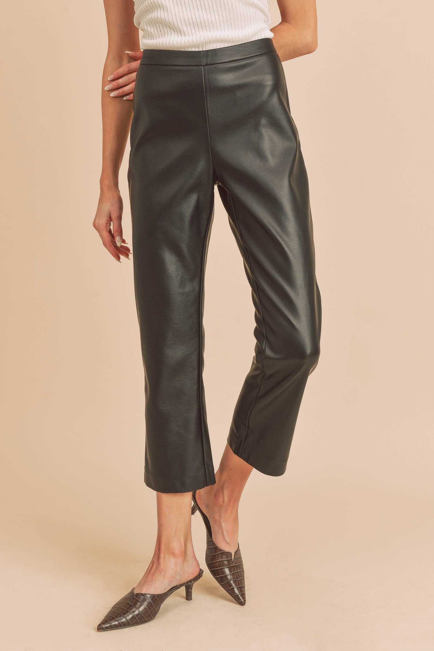 Leather Crop Pant