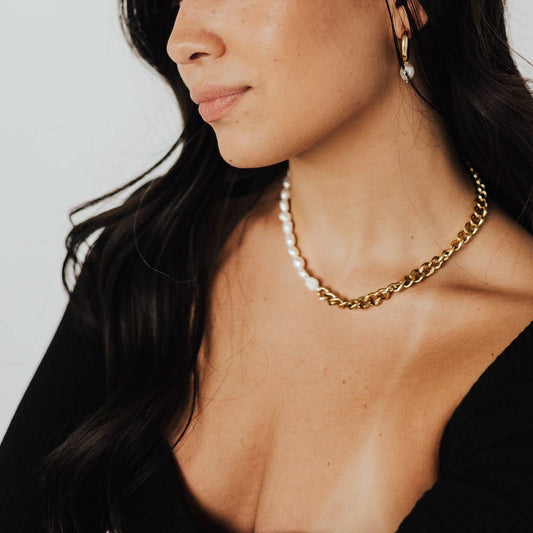 Pearled Chain Necklace *Waterproof