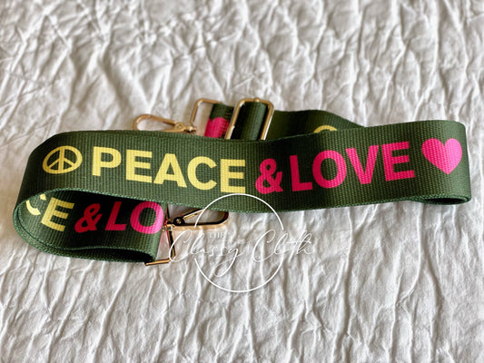 Crossbody Guitar Strap - Peace & Love RTS