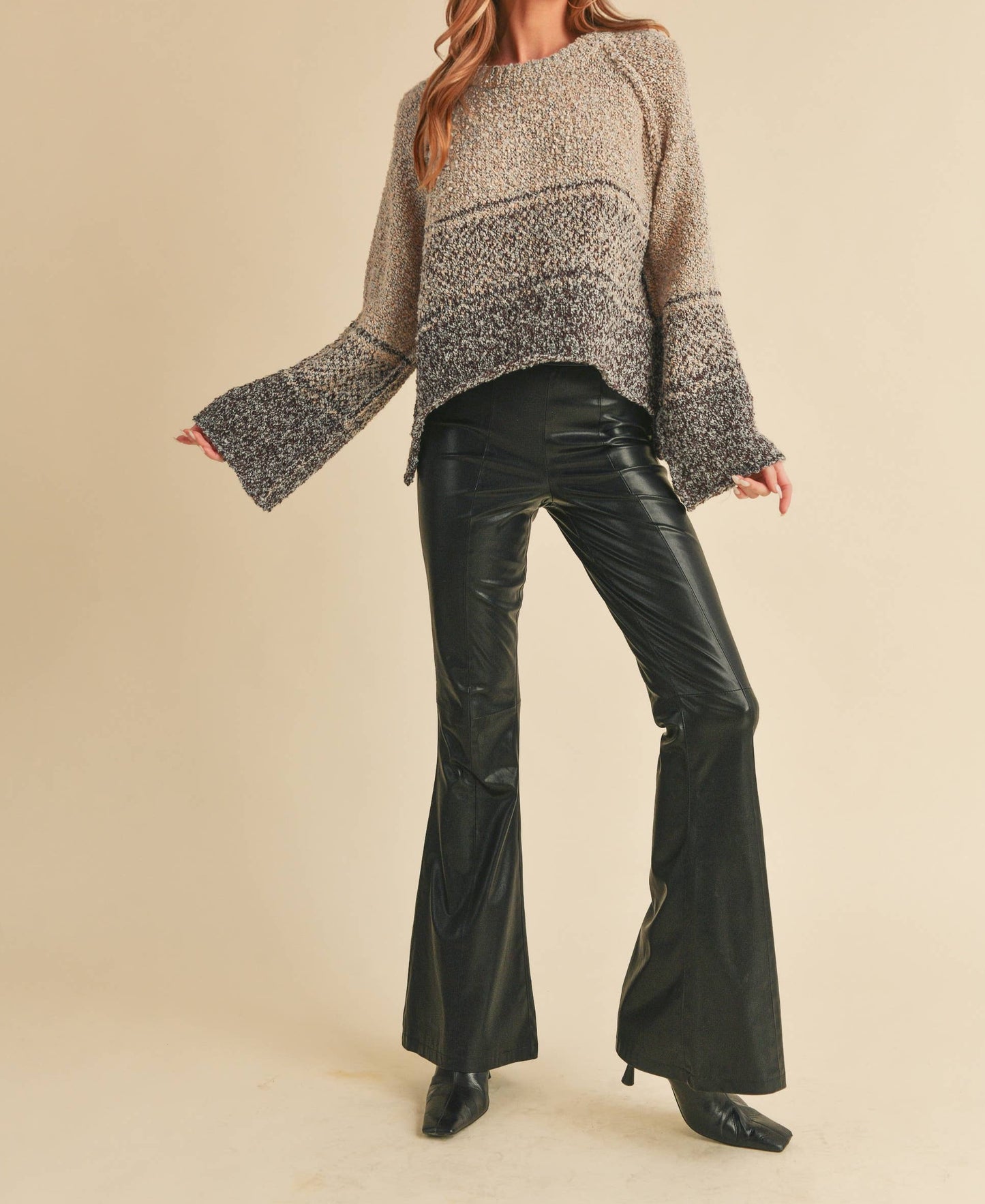 Knit Bell Sleeve Sweater