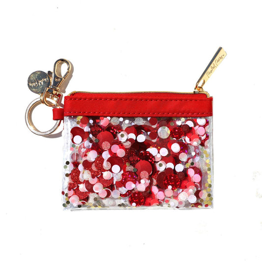 Spirit Squad Keychain Wallet- Rally Red