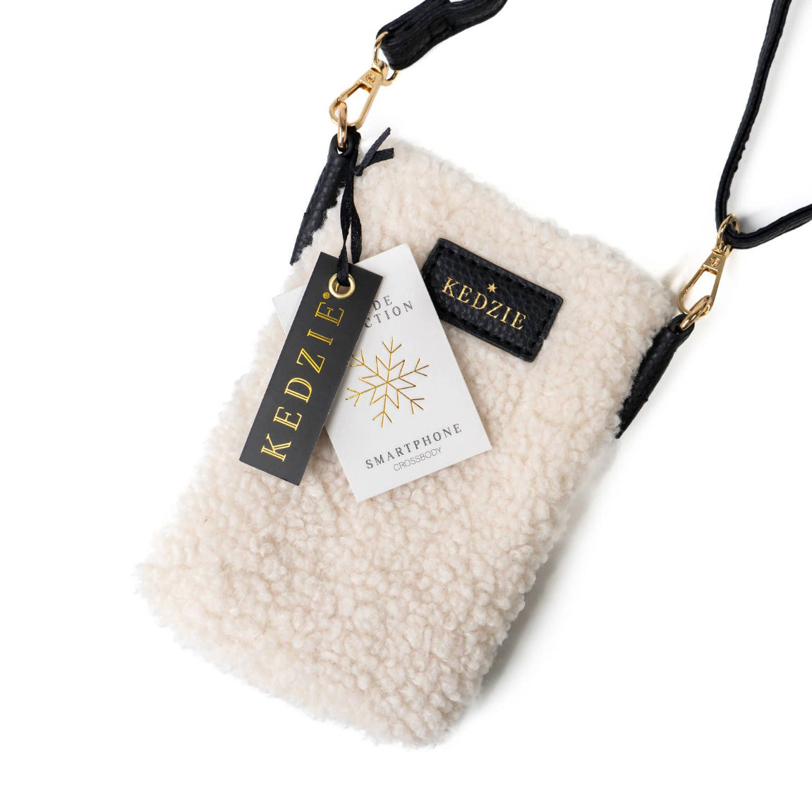 Kedzie-Fireside Collection Phone Crossbody in Vegan Sherpa